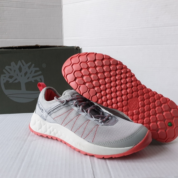 Timberland Wm Solar Wave Light Grey Mesh Low Top Lace-Up Eco Hiking Sneakers 7.5 - Picture 7 of 16